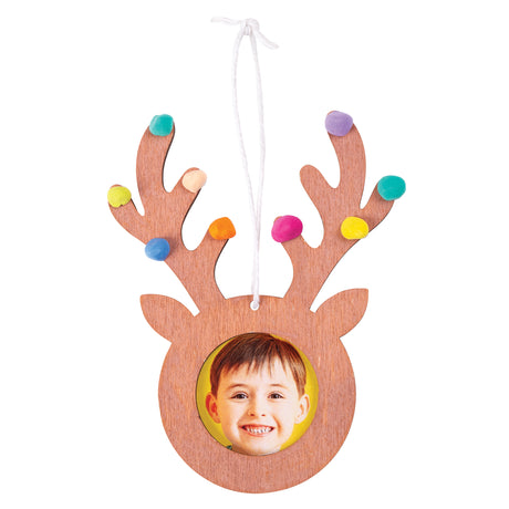 Wooden Reindeer Frame Pack of 10 - Educational Vantage