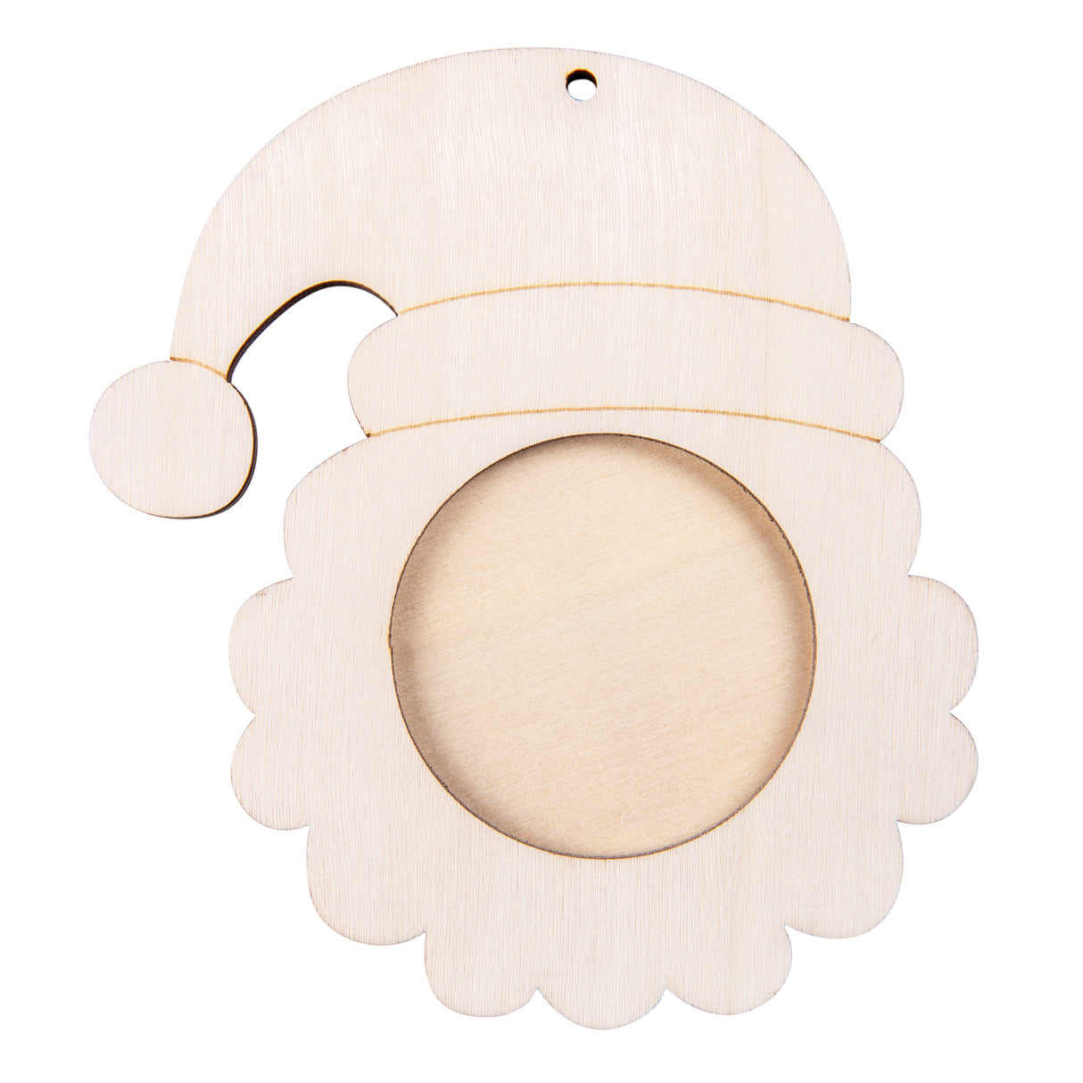 Wooden Santa Face Frames Pack of 10 - Educational Vantage