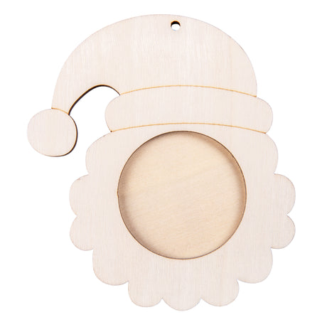 Wooden Santa Face Frames Pack of 10 - Educational Vantage