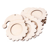 Wooden Santa Face Frames Pack of 10 - Educational Vantage