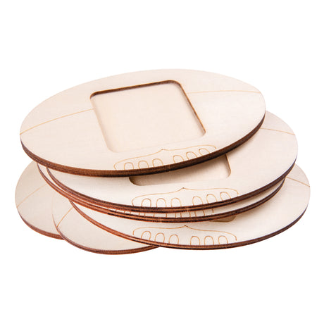 Wooden Footy Frame Pack of 10 - Educational Vantage