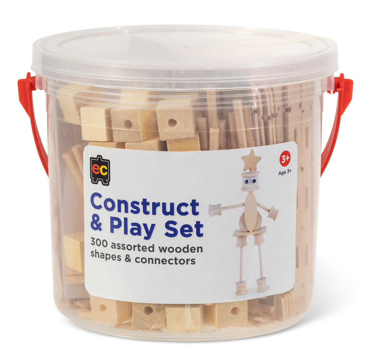 Natural Construct & Play Jar 300 Pieces - Educational Vantage