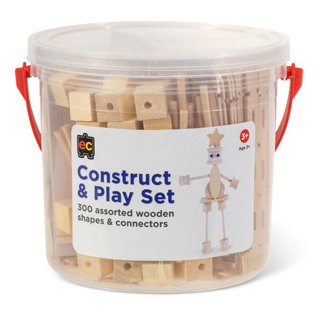 Natural Construct & Play Jar 300 Pieces - Educational Vantage