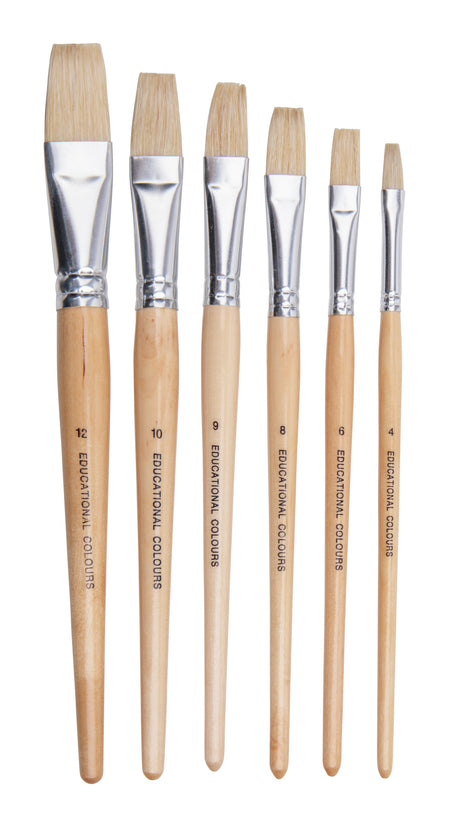 Hog Hair Brushes Flat School