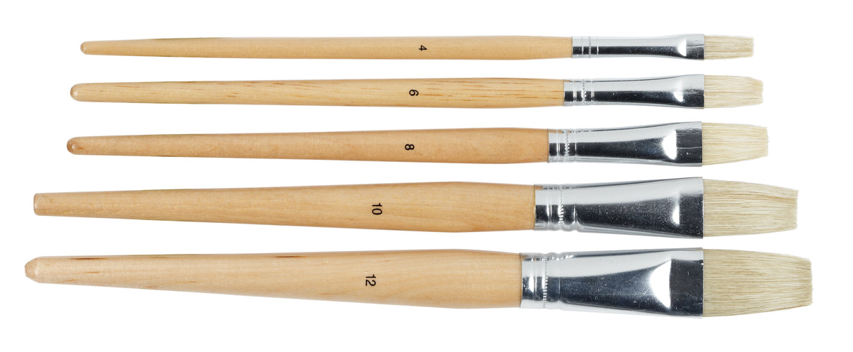 Hog Hair Brushes Flat School