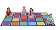 Colour Squares Placement Rug - 24  Squares - Educational Vantage