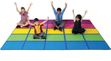 Rainbow Blocks Rug - Educational Vantage