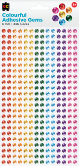 Adhesive Gems Colourful 336pcs