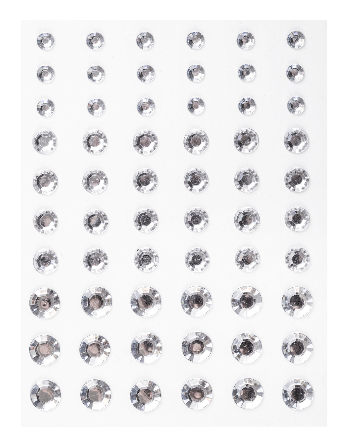 Adhesive Gems Clear 60pcs
