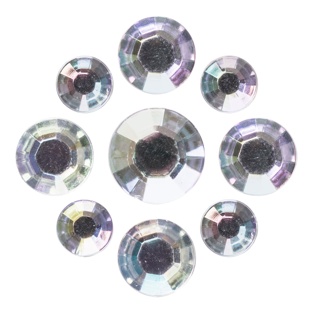 Adhesive Gems Clear 60pcs