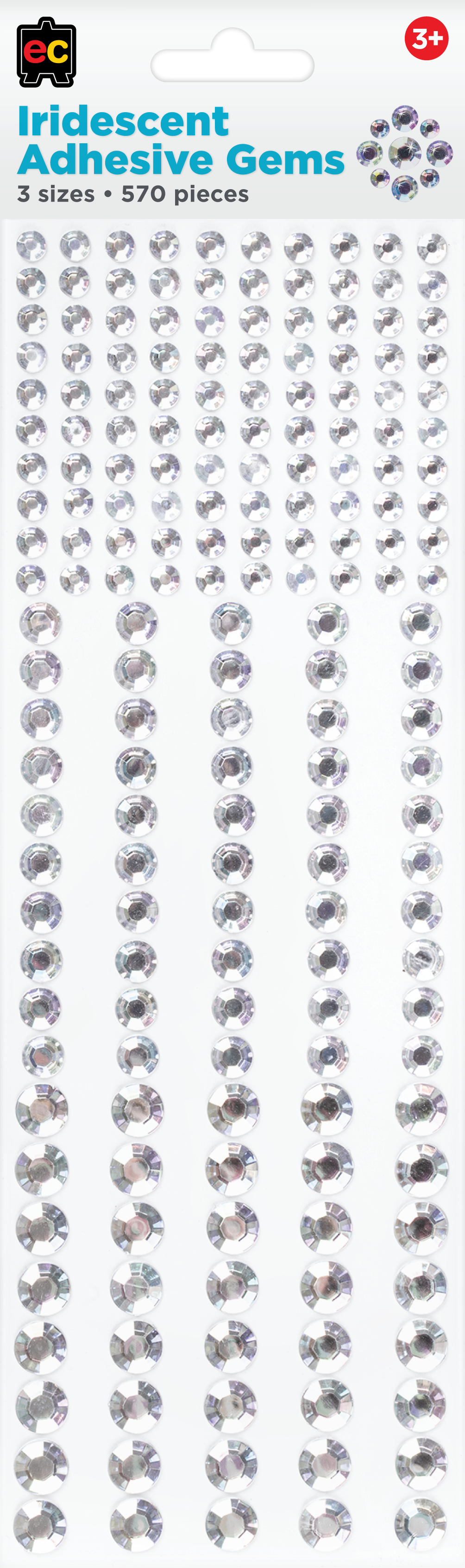 Adhesive Gems Iridescent 570pcs
