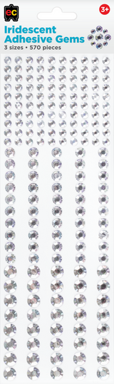 Adhesive Gems Iridescent 570pcs