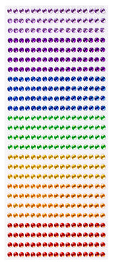 Adhesive Gems Rainbow 1344pcs