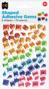Adhesive Gems Shaped 70pcs