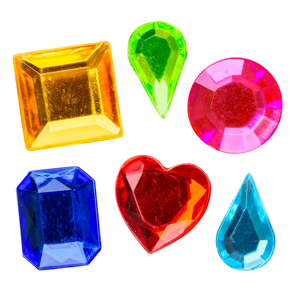 Adhesive Gems Shaped 70pcs