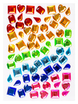 Adhesive Gems Shaped 70pcs
