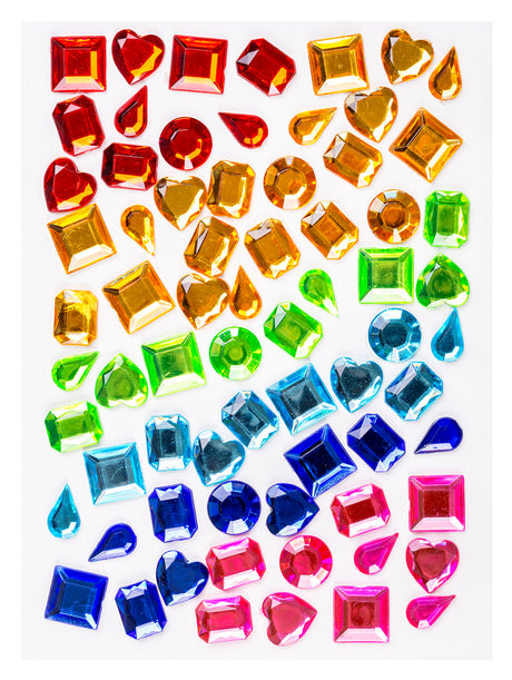 Adhesive Gems Shaped 70pcs