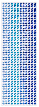 Mixed Adhesive Gems Blue 504pcs