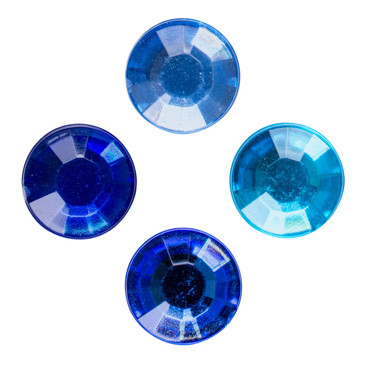 Mixed Adhesive Gems Blue 504pcs