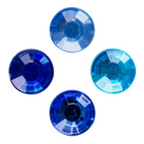 Mixed Adhesive Gems Blue 504pcs
