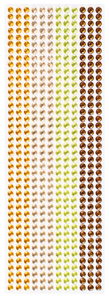 Mixed Adhesive Gems Gold 504pcs