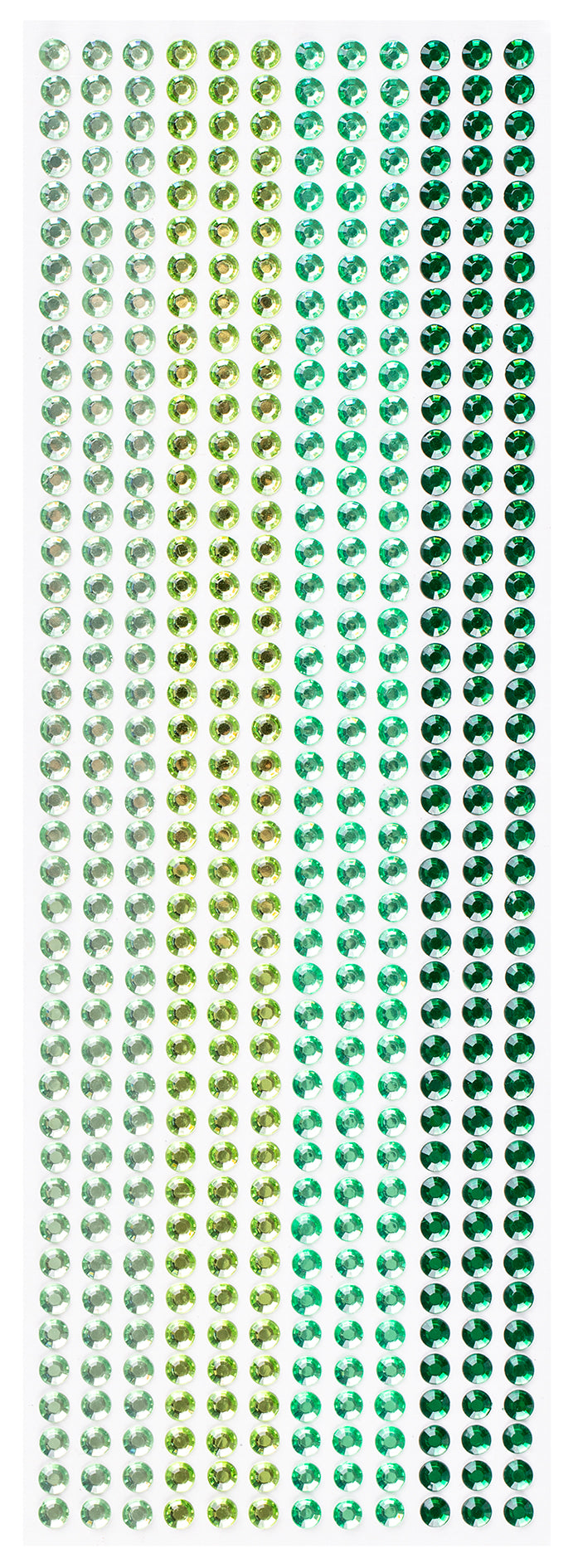 Mixed Adhesive Gems Green 504pcs