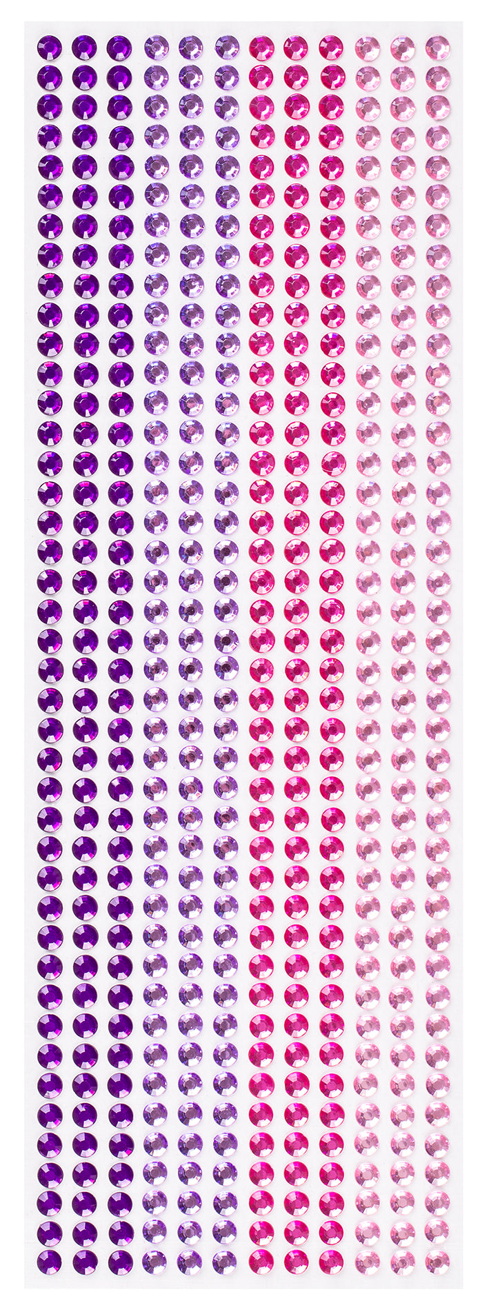Mixed Adhesive Gems Pink 504pcs
