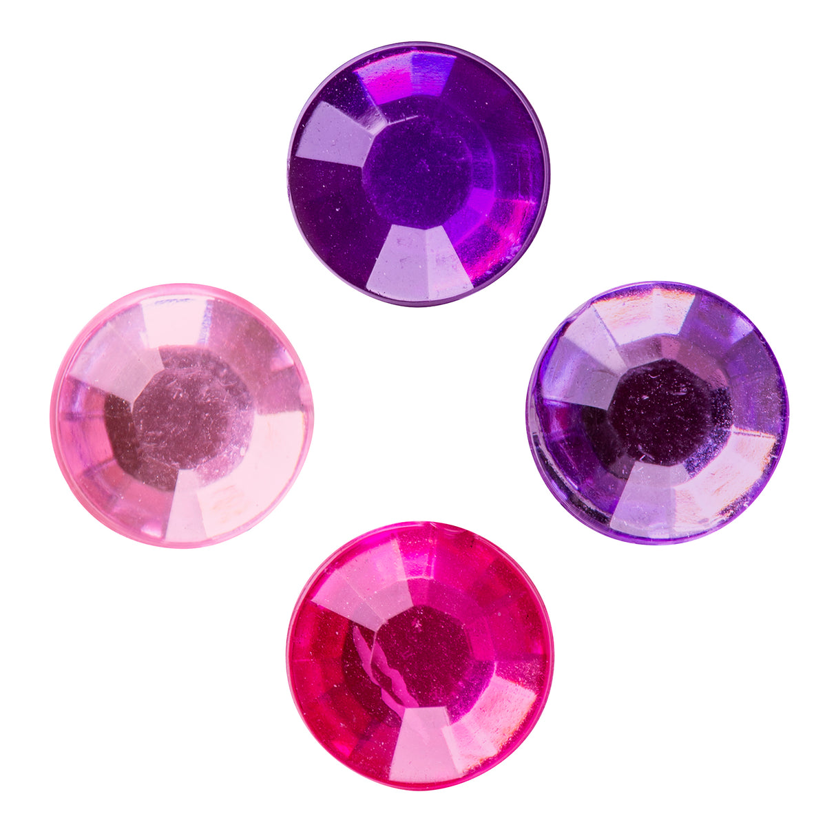 Mixed Adhesive Gems Pink 504pcs