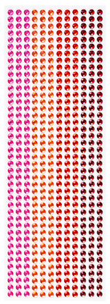 Mixed Adhesive Gems Red 504pcs