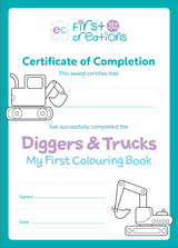 My First Colouring Book - Diggers & Trucks