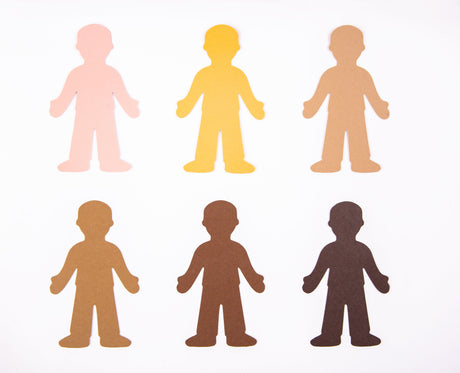 Friendship Colour Paper People Shapes 30pcs
