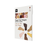 Friendship Colour Paper Feet Shape 30pcs