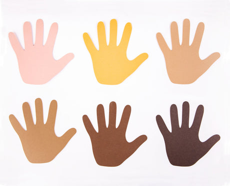 Friendship Colour Paper Hands Shape 30pcs