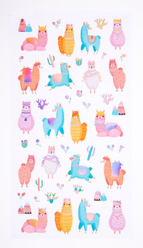 Llama Love - Holo Sticker Set - Educational Vantage