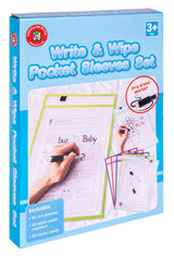 A4 Write and wipe sleeves 10pk