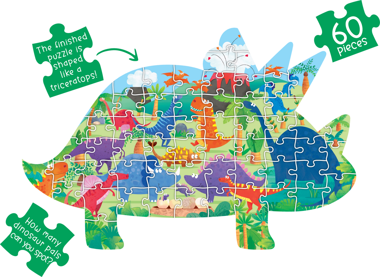 Dinosaur Friends Shaped Floor Puzzle
