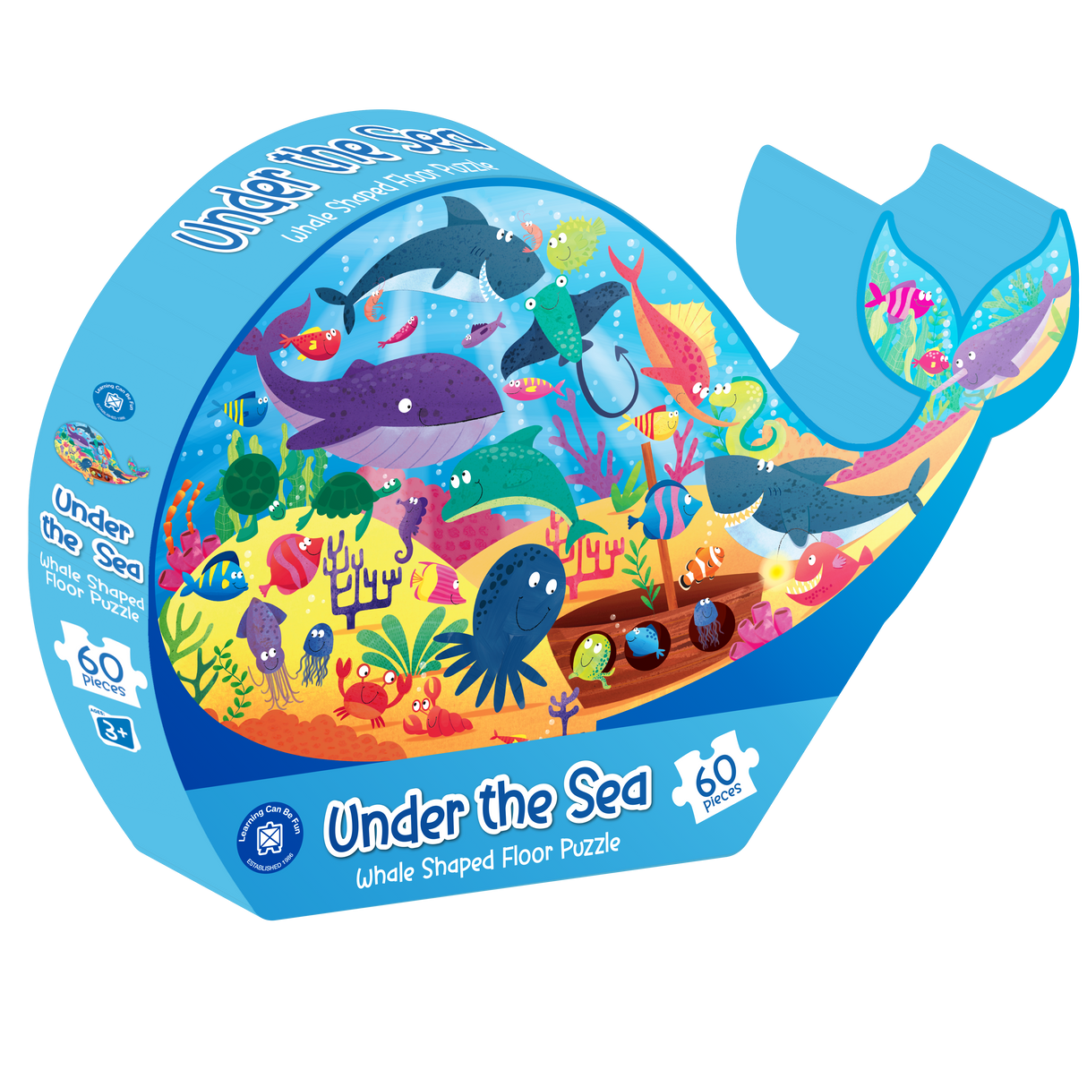 Under the Sea: Whale Shaped Floor Puzzle - Educational Vantage