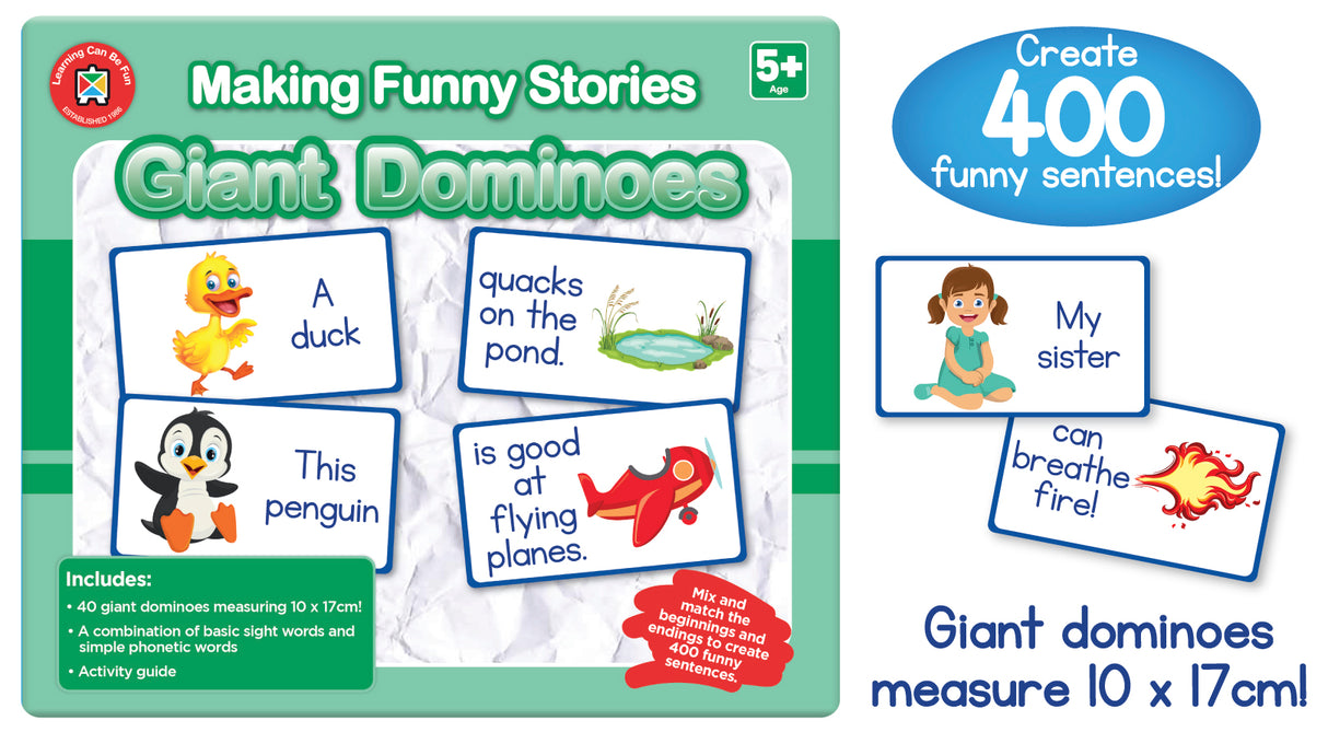 Making Funny Stories Giant Dominoes