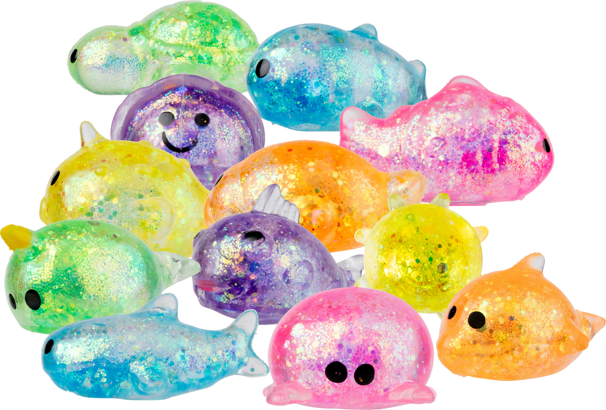 Squeeze Glitter Sea Life Jar - Educational Vantage