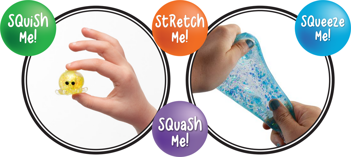 Squeeze Glitter Sea Life Jar - Educational Vantage