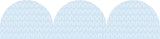 Blue Patterned Rolled Scalloped Border