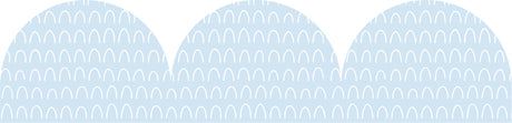 Blue Patterned Rolled Scalloped Border