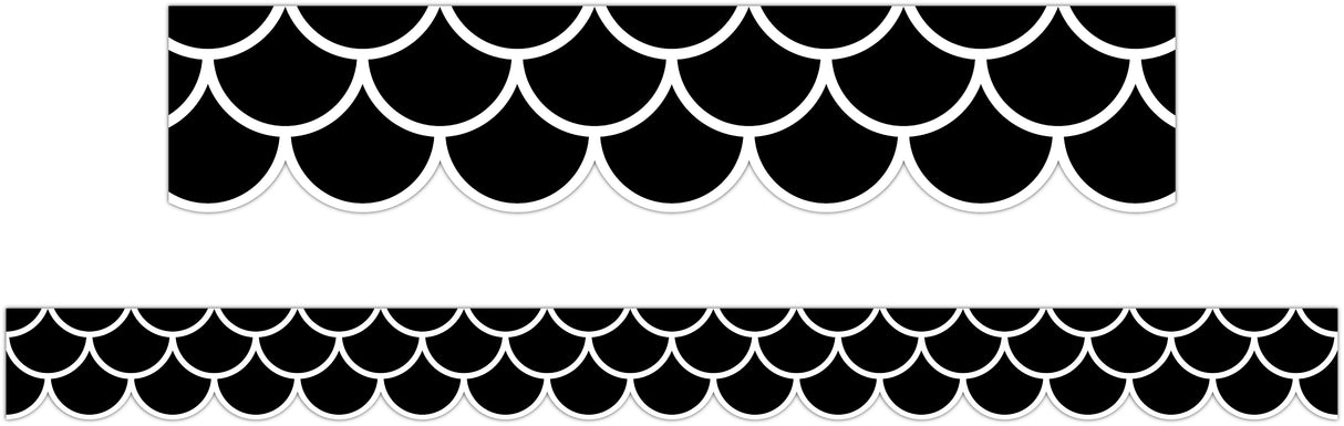 Black Scallops Border