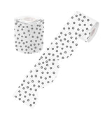 Black and White Dots Rolled Scalloped Border