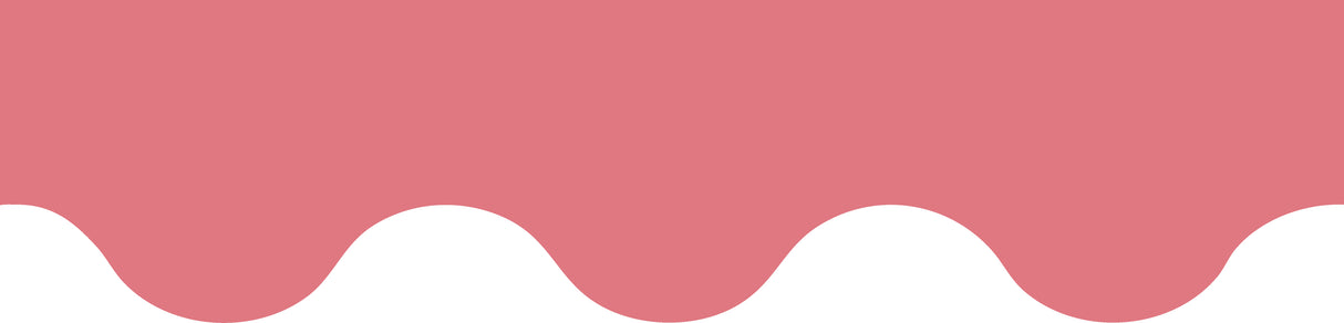 Growing Minds Crimson Rolled Scalloped Border