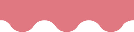 Growing Minds Crimson Rolled Scalloped Border