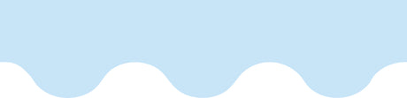Growing Minds Sky Blue Rolled Scalloped Border