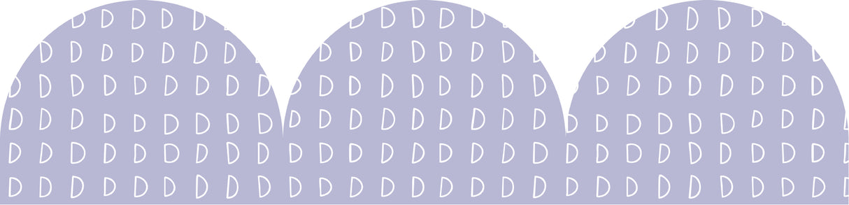 Lilac Patterned Rolled Scalloped Border