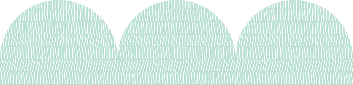 Mint Patterned Rolled Scalloped Border