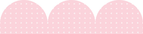 Pink Patterned Rolled Scalloped Border